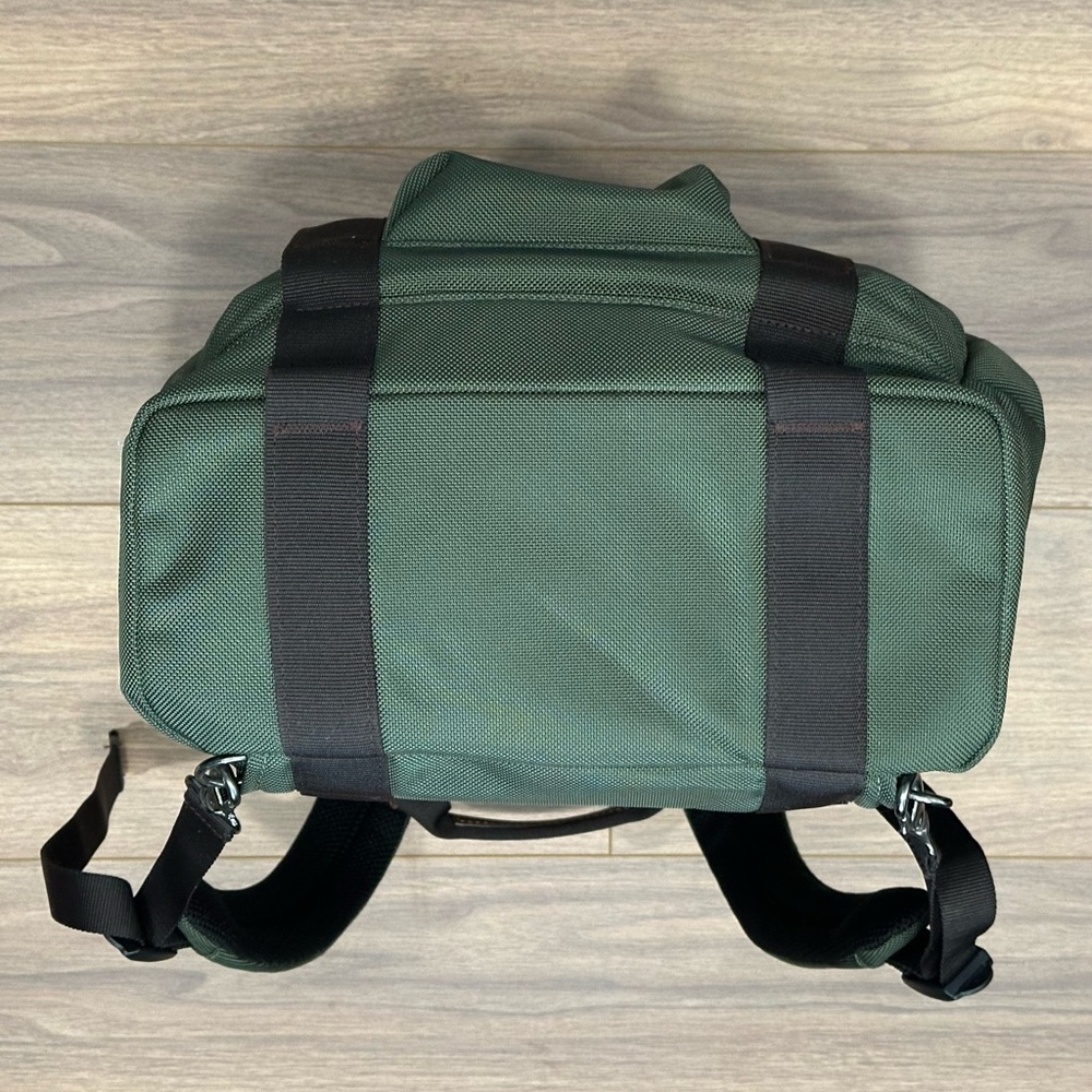 Tumi Alpha Bravo Lejeune 2-Way Backpack Tote Ballistic Nylon in Green/Dark Brown - Picture 6 of 14